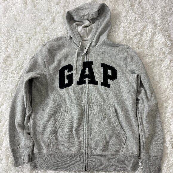 EUC GAP Relaxed Logo Hoodie Size Gray Color Size S - Picture 1 of 9